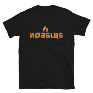 “NØDBLUS” T-Shirt – Sort m. orange skrift